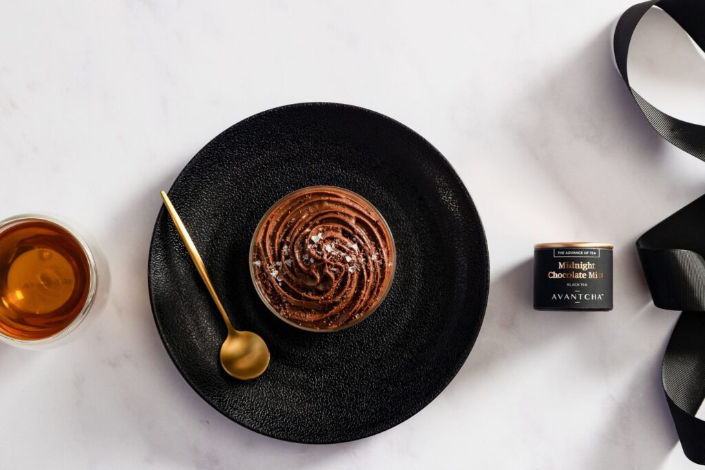 Dark Chocolate Mousse made with AVANTCHA Midnight Chocolate Mint