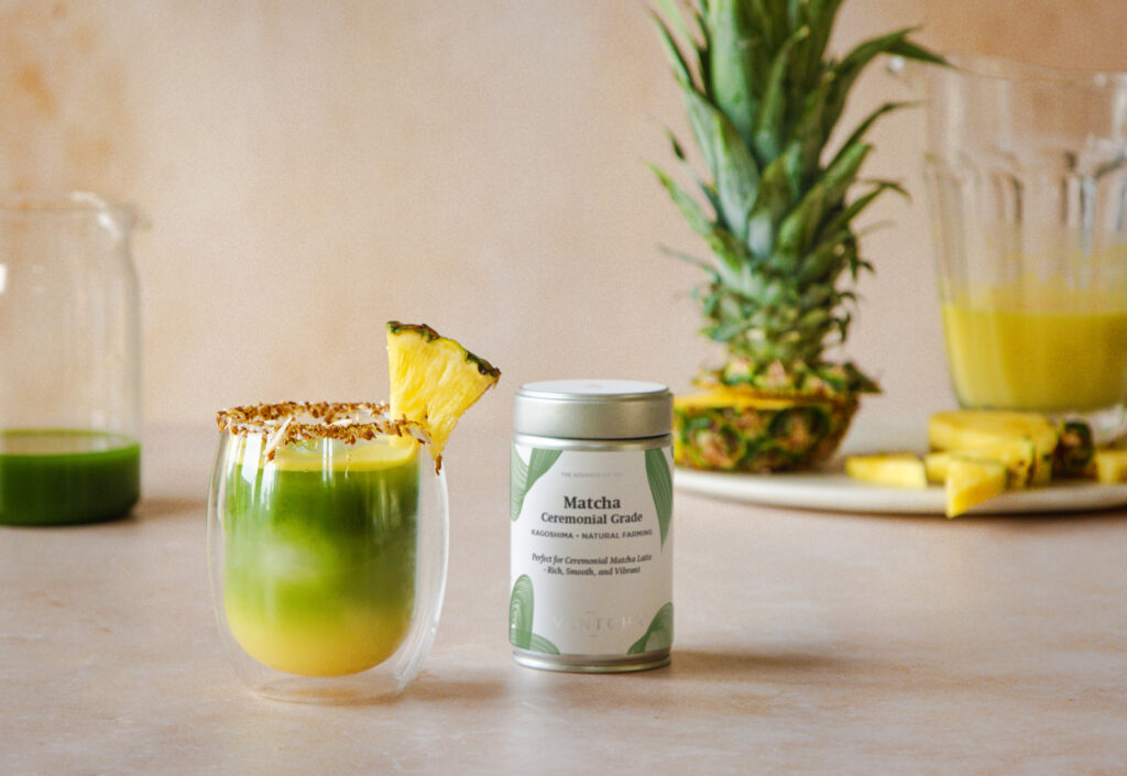 AVANTCHA Matcha Ceremonial Grade Kagoshima Natural Farming in Matcha Pina Colada 