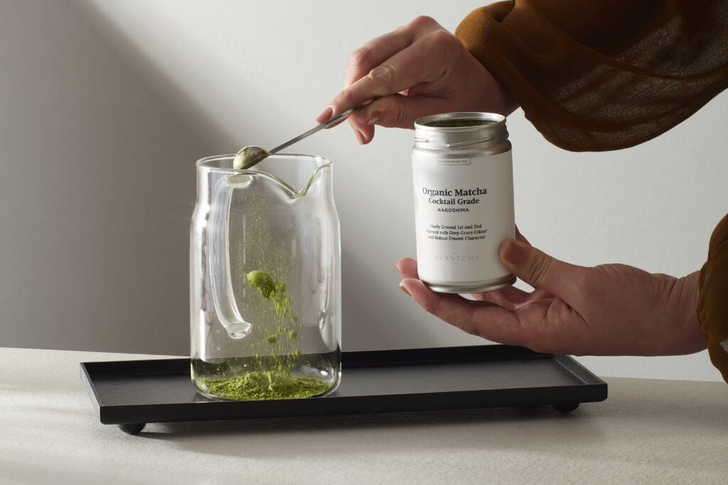 AVANTCHA Organic Matcha Cocktail Grade Kagoshima 80g in Iced Matcha Latte