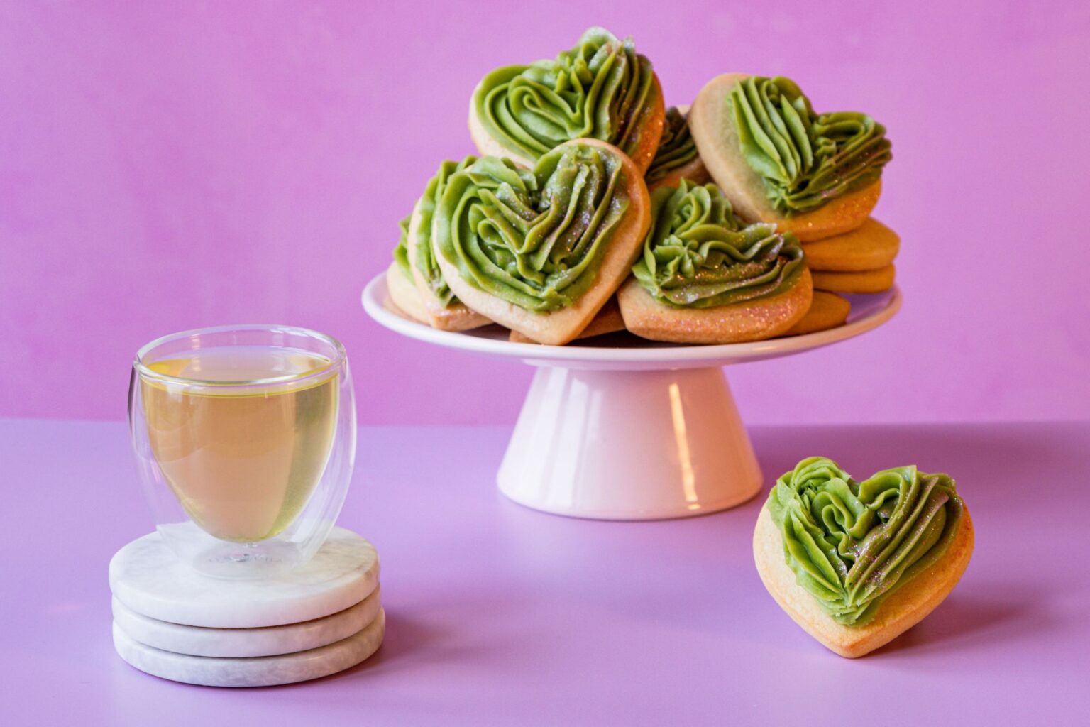 Matcha Love Heart Cookies - AVANTCHA™ Journal