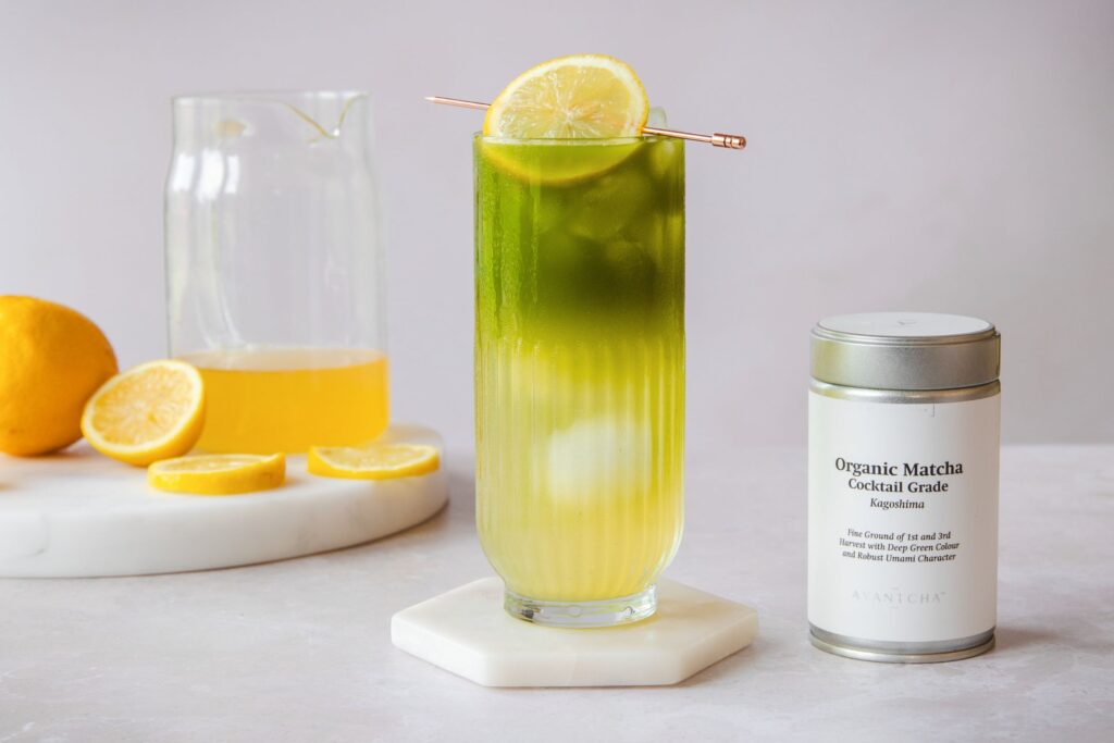 Matcha Lemonade using Organic Matcha Cocktail Grade Kagoshima