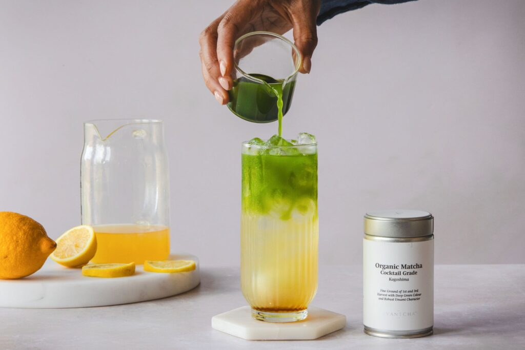 Matcha Lemonade using Organic Matcha Cocktail Grade Kagoshima