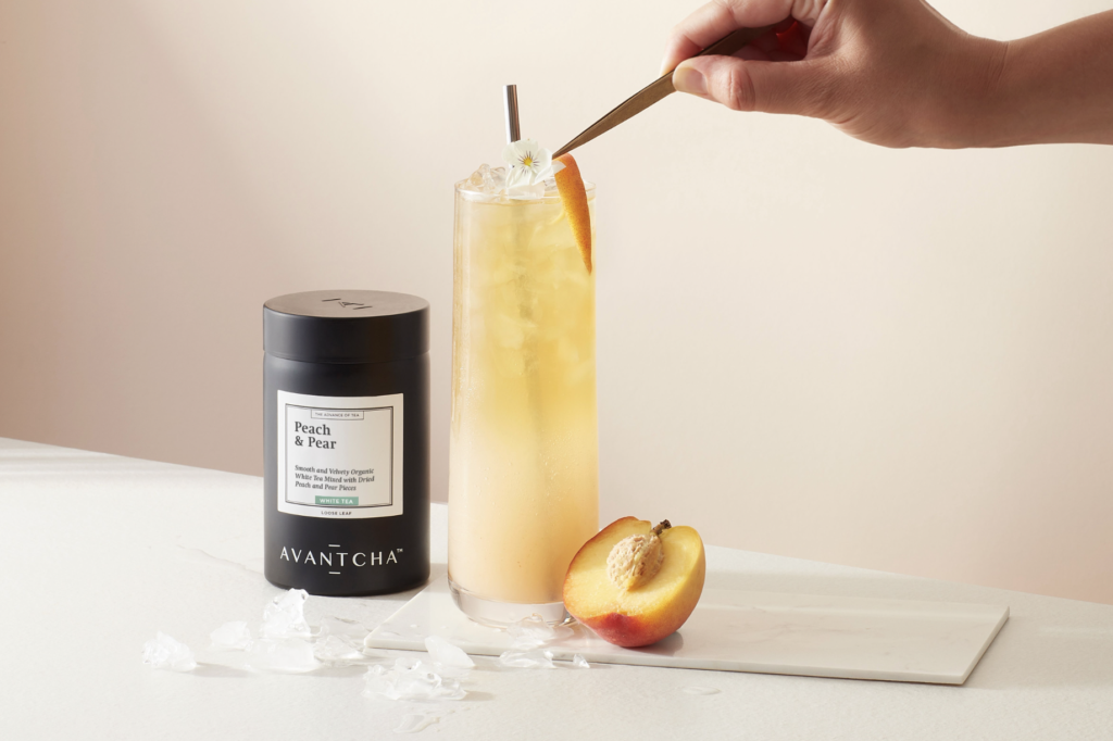 AVANTCHA Peach and Pear in Peach and Pear Iced Soda